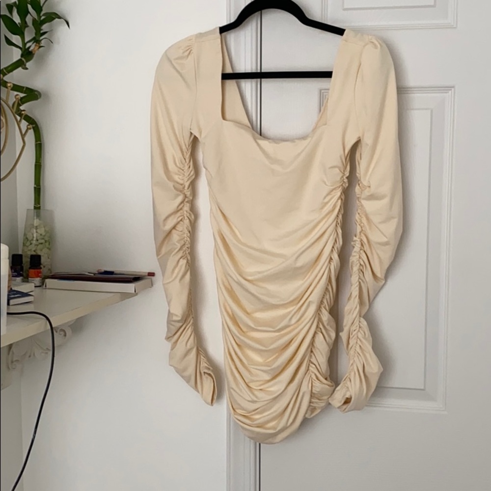 White Oh Polly Full Sleeve Dress - Picture 3 of 3